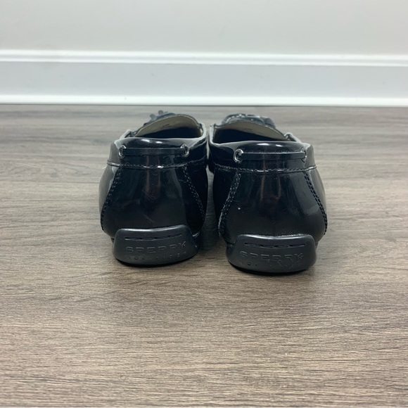 Sperry Top Sider Brant Point Black Patent Leather Tassel Loafers 9.5M - Picture 10 of 11